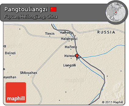 Shaded Relief 3D Map of Pangtouliangzi