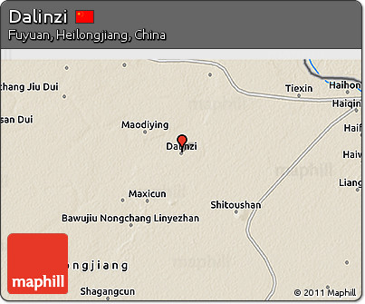 Shaded Relief 3D Map of Dalinzi