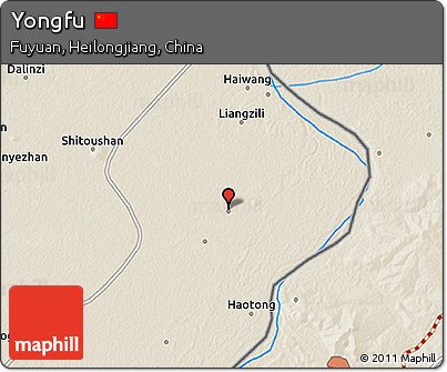 Shaded Relief 3D Map of Yongfu