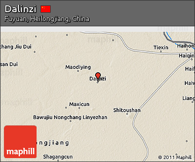 Shaded Relief 3D Map of Dalinzi