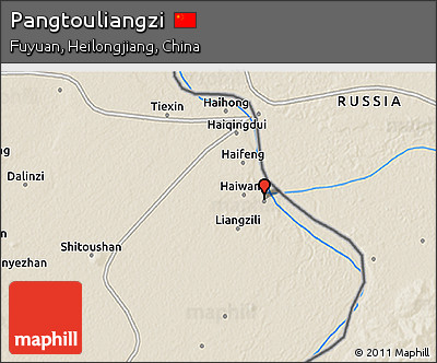 Shaded Relief 3D Map of Pangtouliangzi
