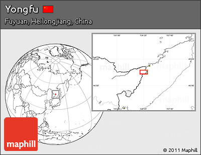 Blank Location Map of Yongfu