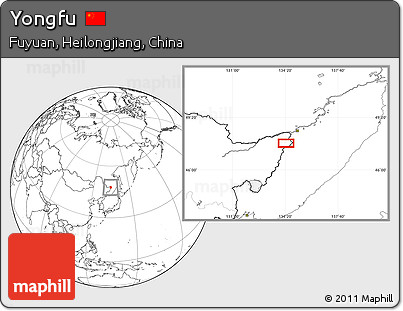 Blank Location Map of Yongfu