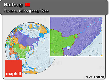 Political Location Map of Haifeng