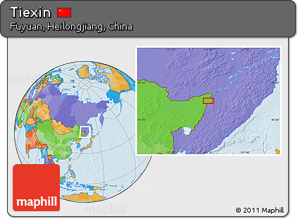 Political Location Map of Tiexin