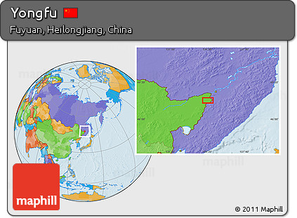 Political Location Map of Yongfu