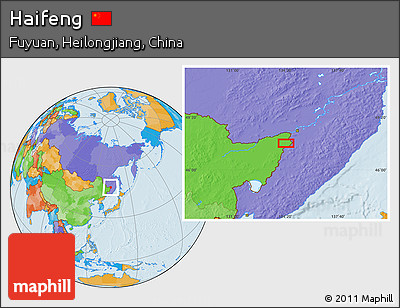 Political Location Map of Haifeng