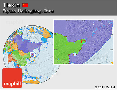 Political Location Map of Tiexin
