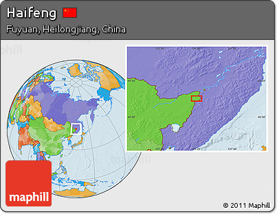 Political Location Map of Haifeng