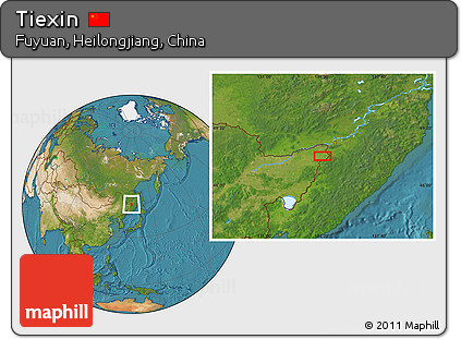 Satellite Location Map of Tiexin