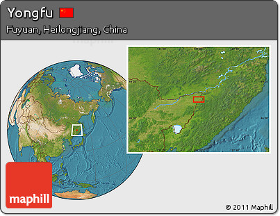 Satellite Location Map of Yongfu
