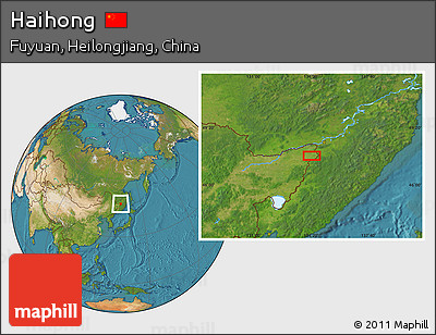 Satellite Location Map of Haihong
