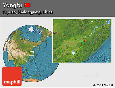 Satellite Location Map of Yongfu