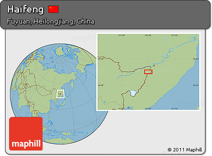 Savanna Style Location Map of Haifeng