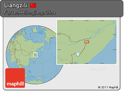 Savanna Style Location Map of Liangzili