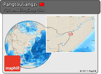 Shaded Relief Location Map of Pangtouliangzi