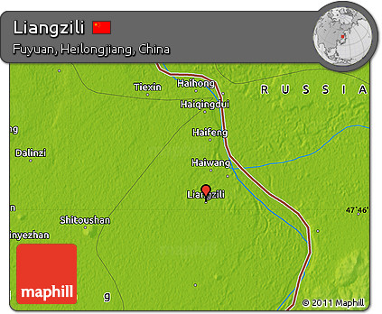 Physical Map of Liangzili