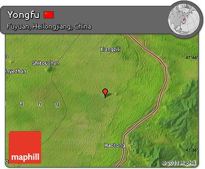 Satellite Map of Yongfu