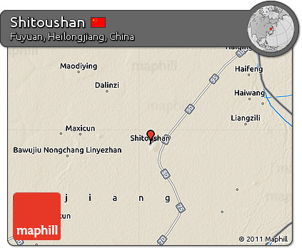 Shaded Relief Map of Shitoushan