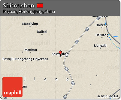 Shaded Relief Map of Shitoushan