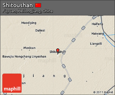 Shaded Relief Map of Shitoushan