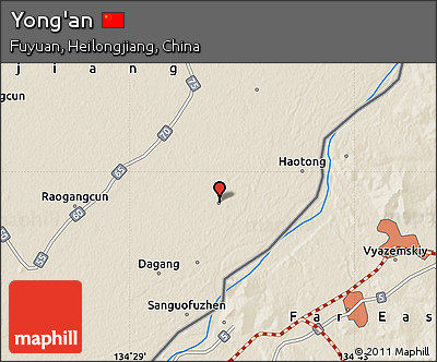 Shaded Relief Map of Yong'an