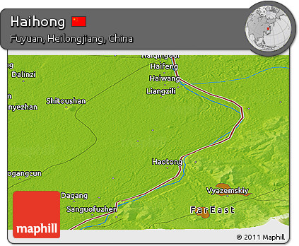 Physical Panoramic Map of Haihong
