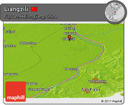 Physical Panoramic Map of Liangzili