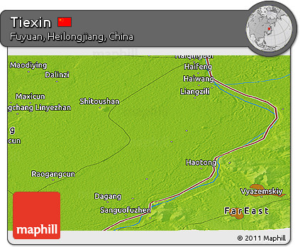 Physical Panoramic Map of Tiexin