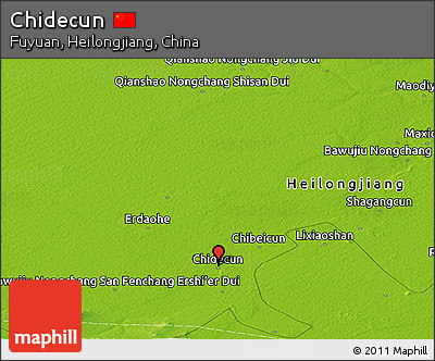 Physical Panoramic Map of Chidecun