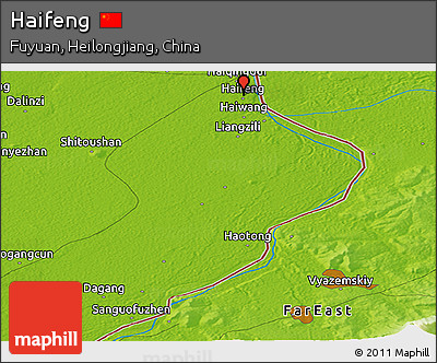 Physical Panoramic Map of Haifeng
