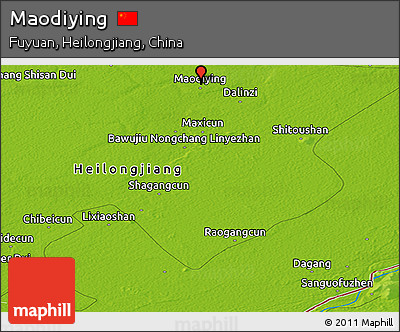 Physical Panoramic Map of Maodiying