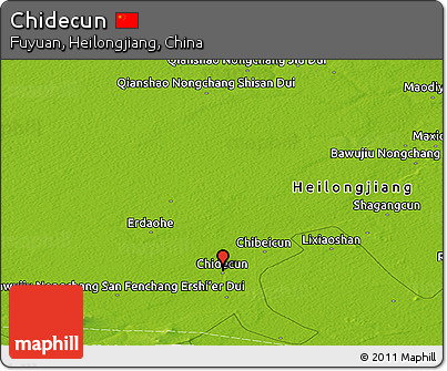 Physical Panoramic Map of Chidecun