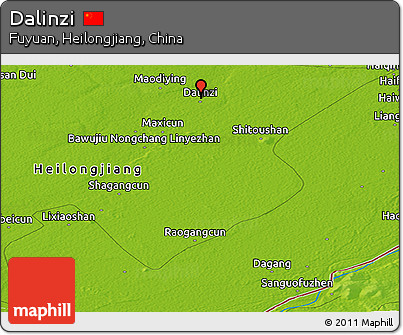 Physical Panoramic Map of Dalinzi