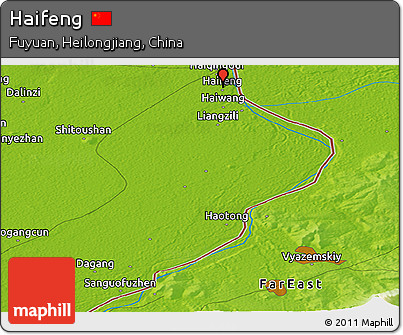 Physical Panoramic Map of Haifeng