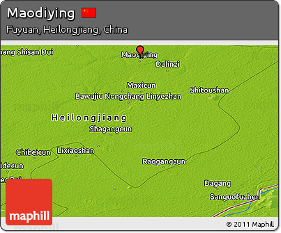 Physical Panoramic Map of Maodiying