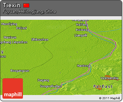 Physical Panoramic Map of Tiexin