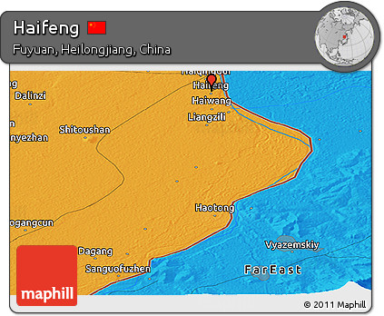 Political Panoramic Map of Haifeng