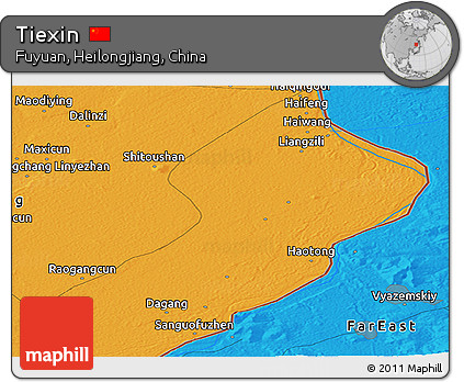 Political Panoramic Map of Tiexin