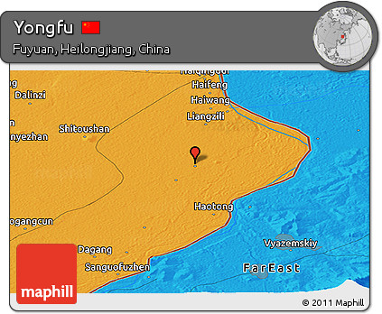 Political Panoramic Map of Yongfu
