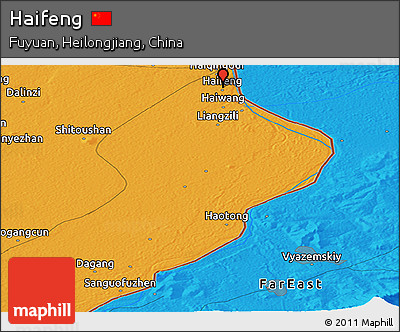 Political Panoramic Map of Haifeng