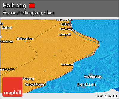 Political Panoramic Map of Haihong
