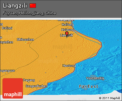 Political Panoramic Map of Liangzili