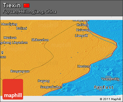 Political Panoramic Map of Tiexin