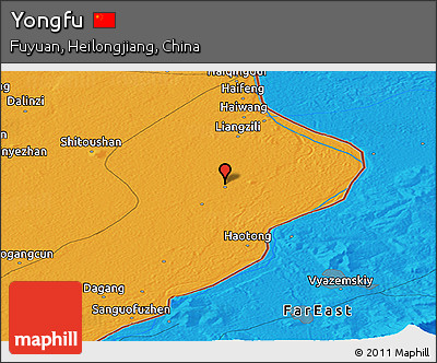 Political Panoramic Map of Yongfu