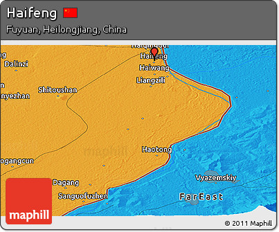 Political Panoramic Map of Haifeng