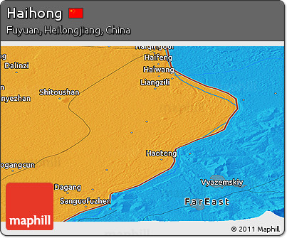 Political Panoramic Map of Haihong