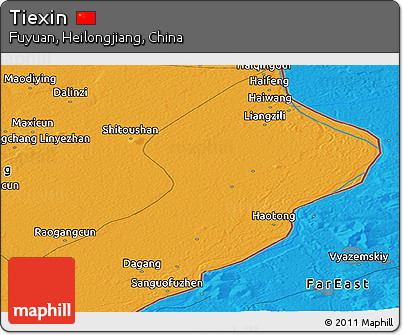 Political Panoramic Map of Tiexin