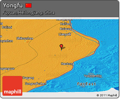 Political Panoramic Map of Yongfu