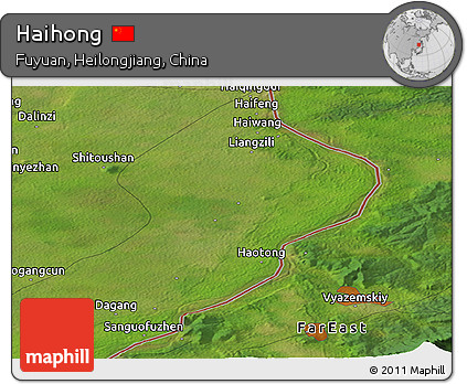 Satellite Panoramic Map of Haihong